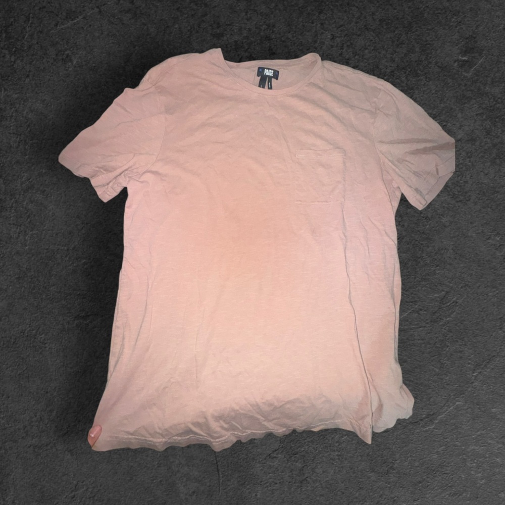 PAIGE Light Pink Short Sleeve Tee